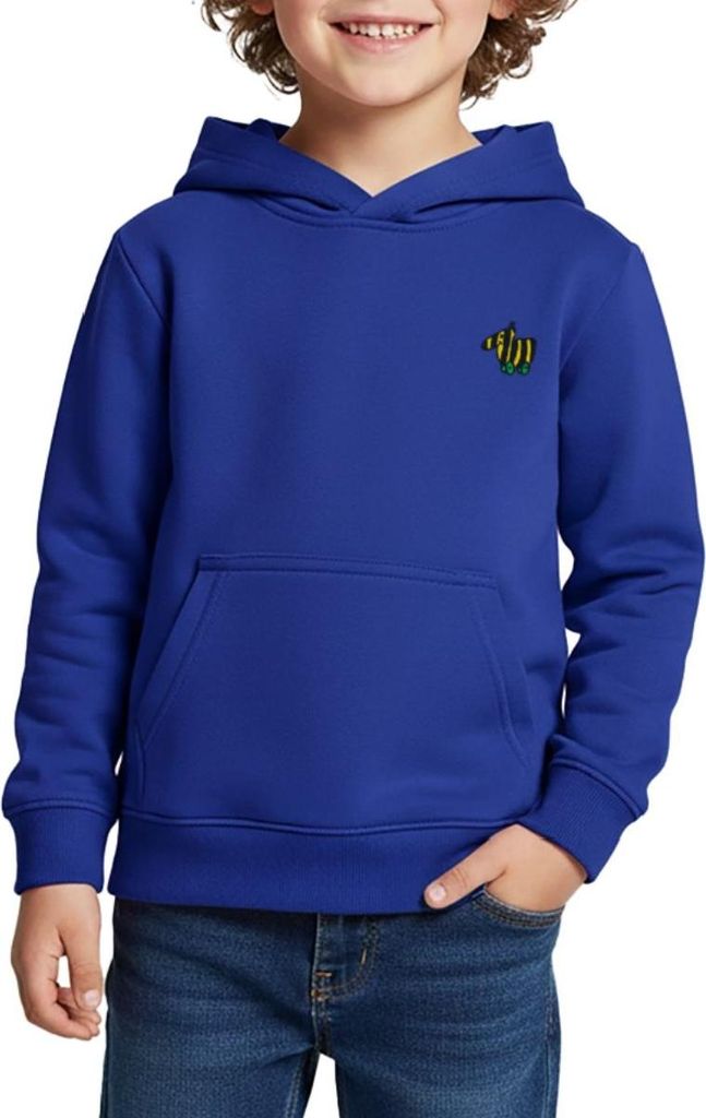 Spreadshirt Janosch Tigerente Stick Kinder Premium Hoodie, 134/140 (8 Jahre), Royalblau
