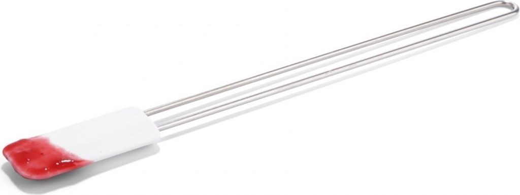 Karl Weis Teigschaber schmal / lang Silikon weiß, Edelstahl, Silikon, 26 x 2,8 x 1 cm, 1 Stück