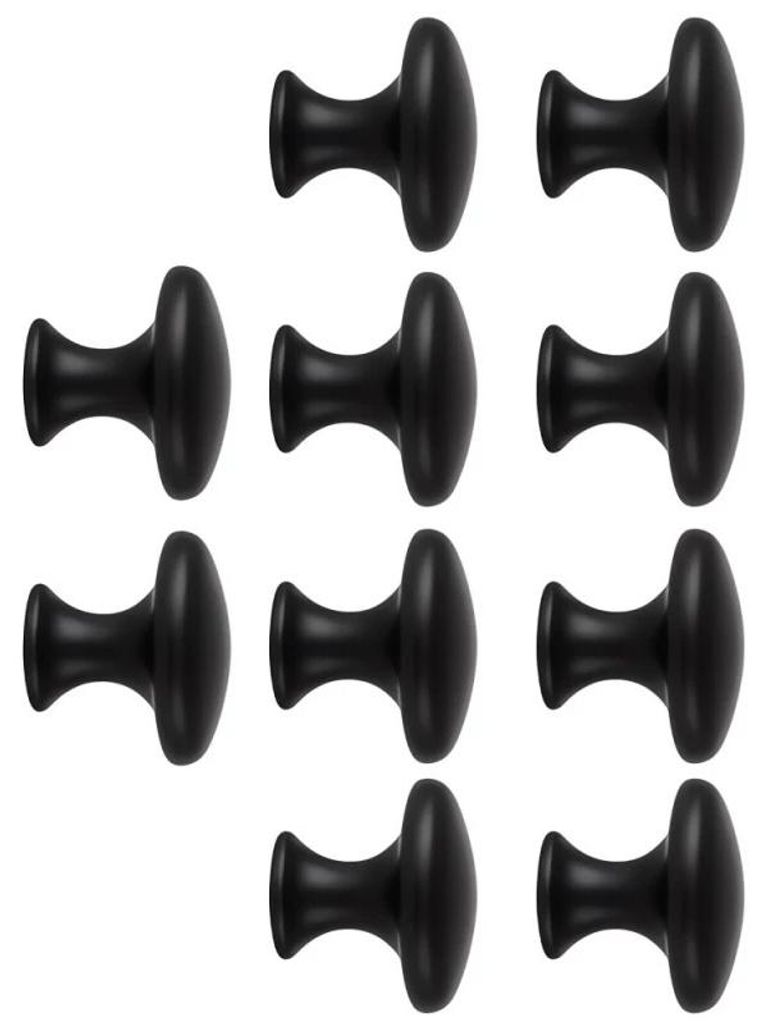 Ruhhy 25679 Meubelgrepen 30 mm, 10 stuks, zwart Productafbeelding 