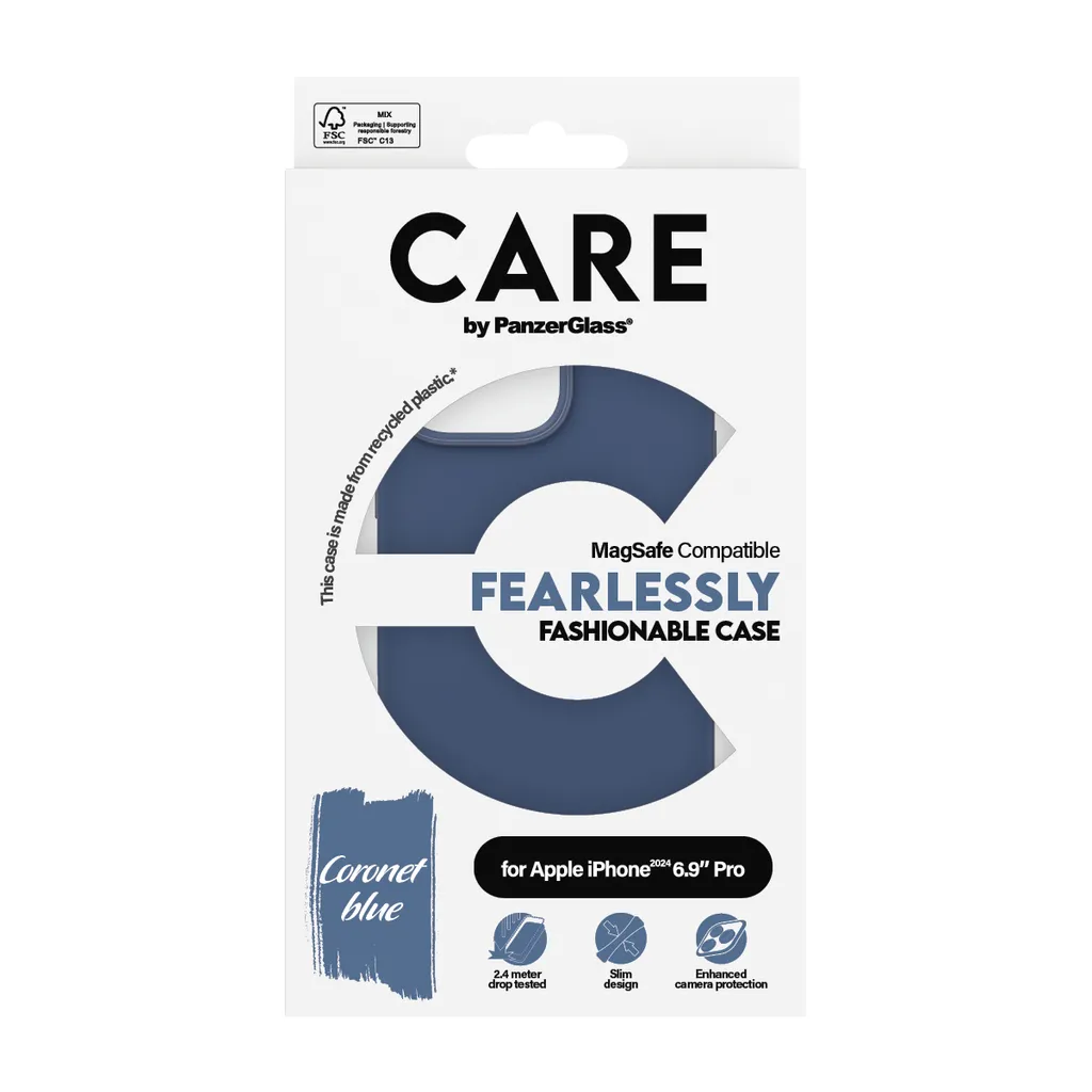 Cover Eco MagSafe iPhone 16 Pro Max PanzerGlass CARE Blu - 4