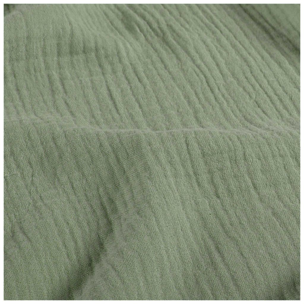 Musselin Bio Organic ab 1m Baumwollstoff Double Gauze Mulltuch Stoff Oeko-Tex blassgrün