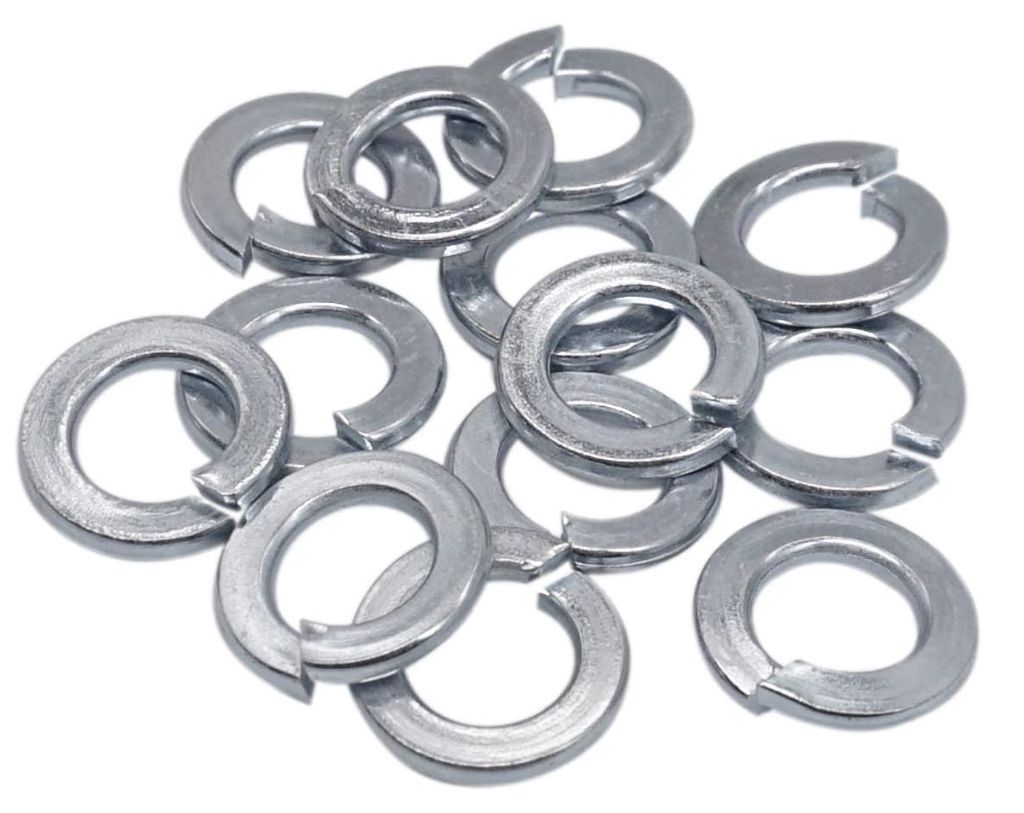 Verzinkte DIN127 Federscheiben M10, Metallringe, geteilte Federscheiben