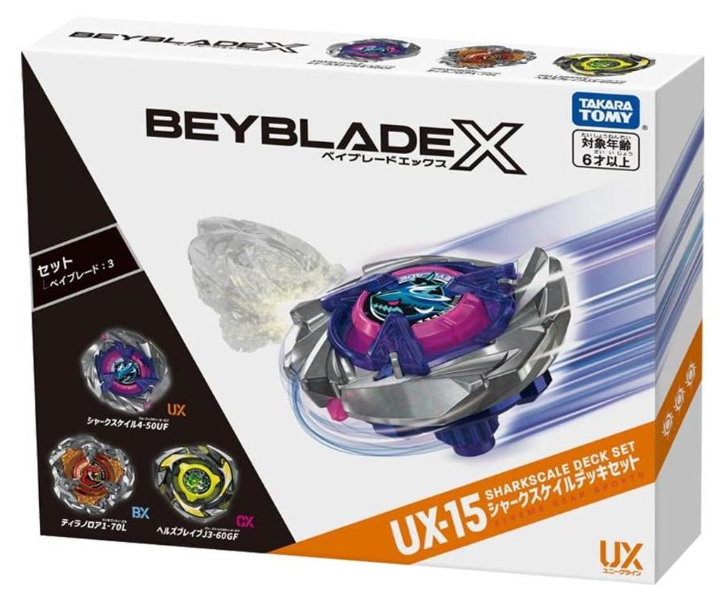 Takara Tomy Beyblade X Shark Scale Deck Set UX-15