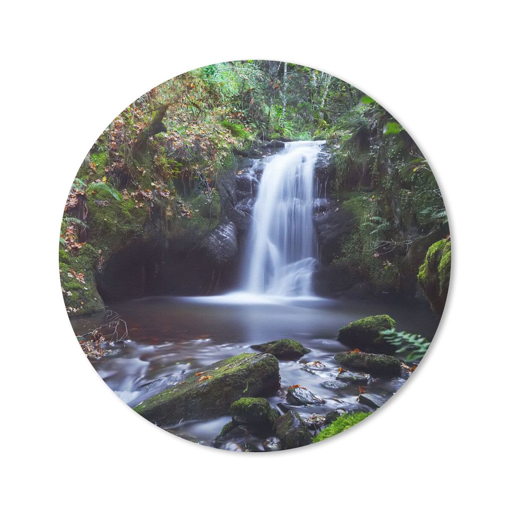 MuchoWow Mauspad Mousepad Wasserfall - Natur - Wasser 30x30 cm - Mousepads - Maus Mat - Pad - Mausunterlage - Tischunterlage - Schreibtischmatten