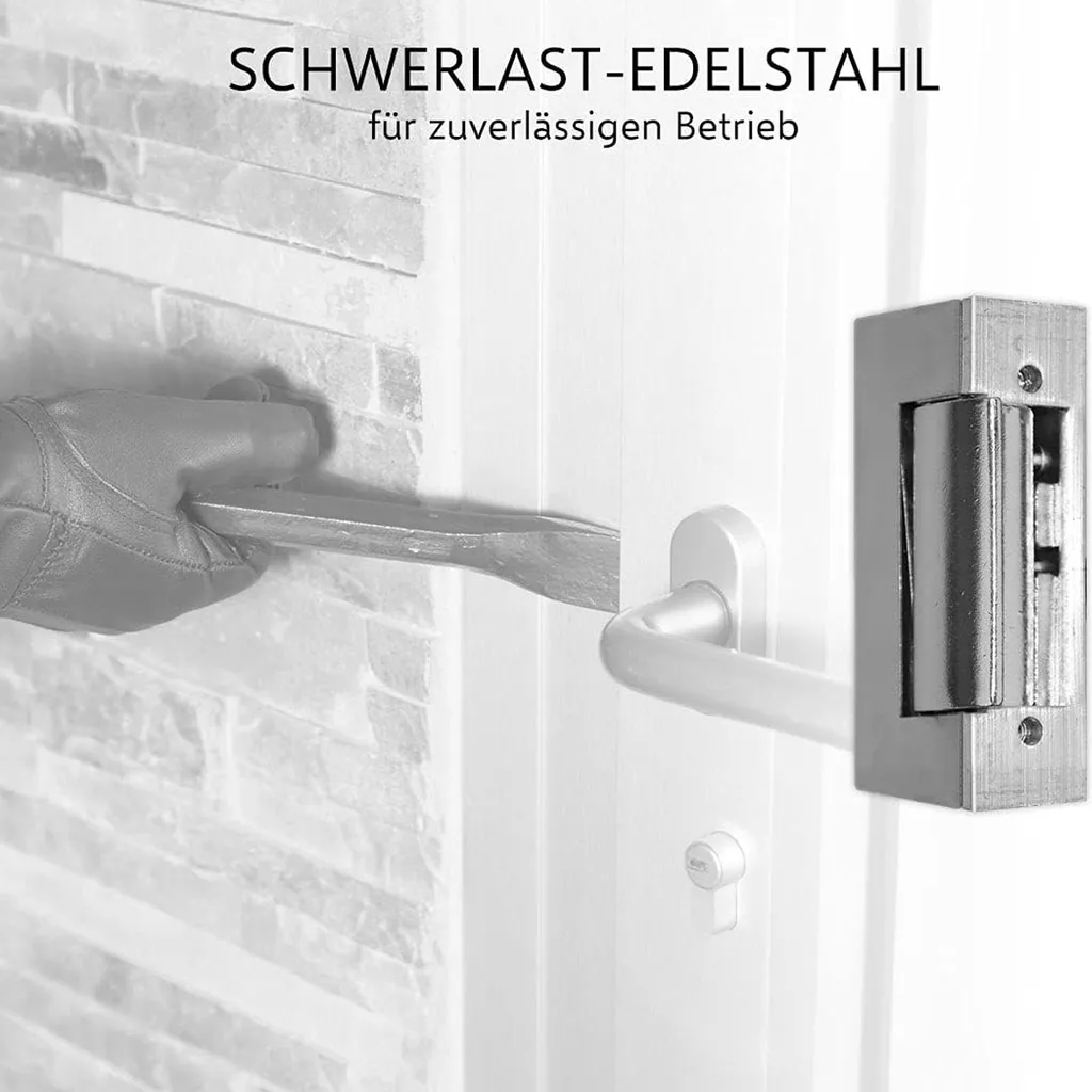 Gâche électrique encastrable pour portillon et interphone de maison - 4