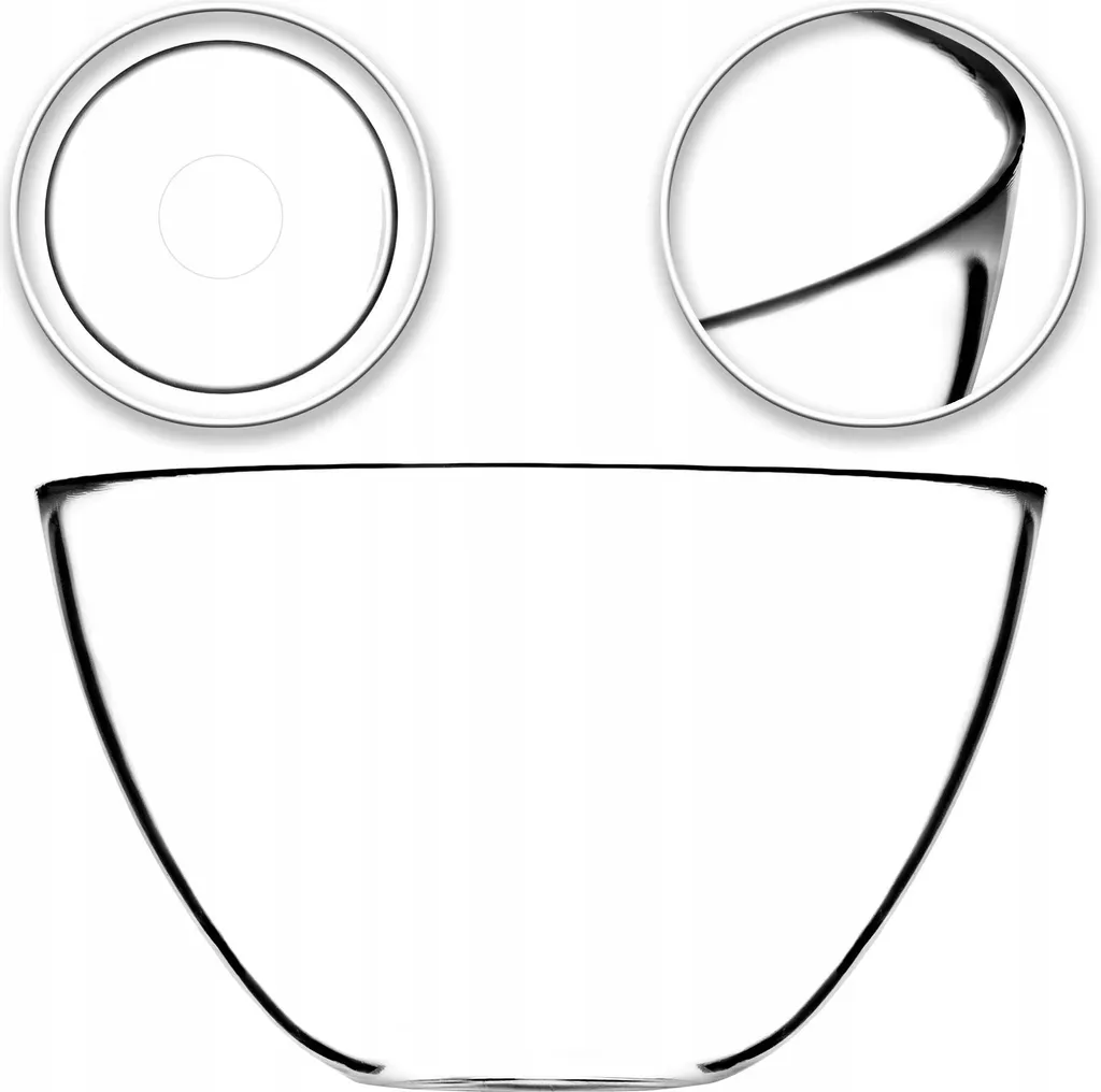 Ciotole Vetro 17cm Set 2 Pezzi - Design Essenziale per Tavola Moderna