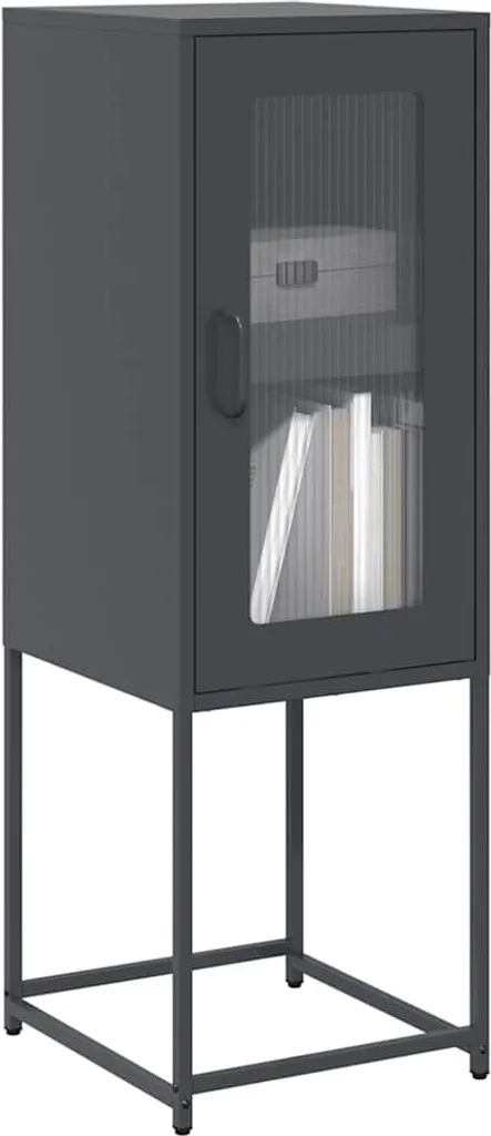 Mobile Ufficio Antracite 36x39x107 Acciaio - Credenza Moderna 2025