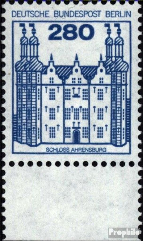 Briefmarken Berlin (West) 1982 Mi 676A Unterrandstück postfrisch Burgen und Schlösser