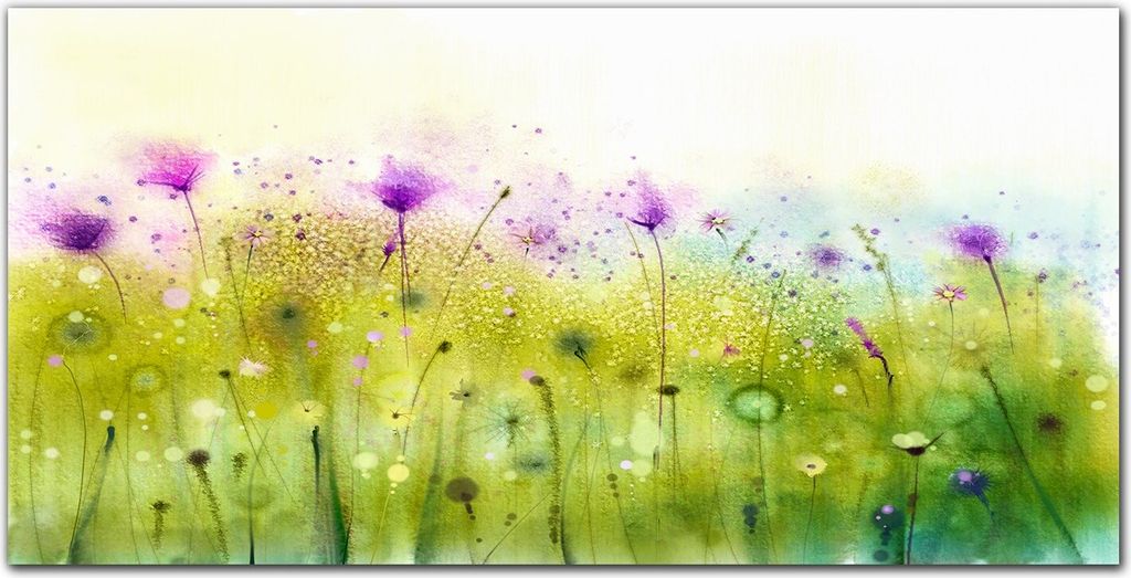 Coloray Bild aus Leinwand 100x50 Leinwand Dekoration - Blumen pflanzen