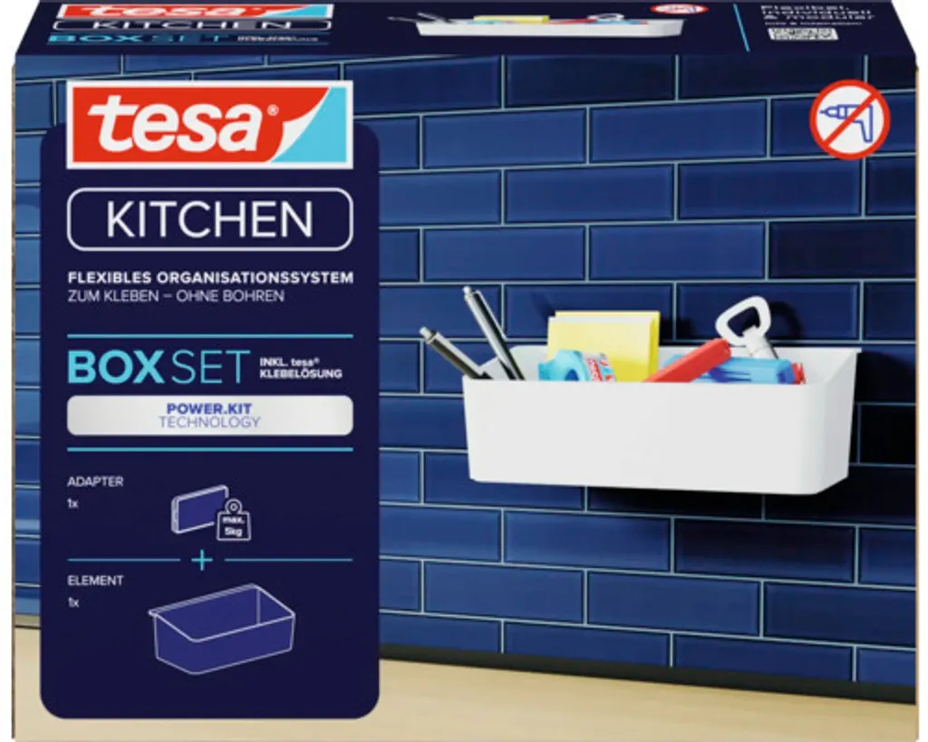 Cestino Cucina Adesivo tesa 70062 - Organizza Spezie e Utensili 5kg - 15