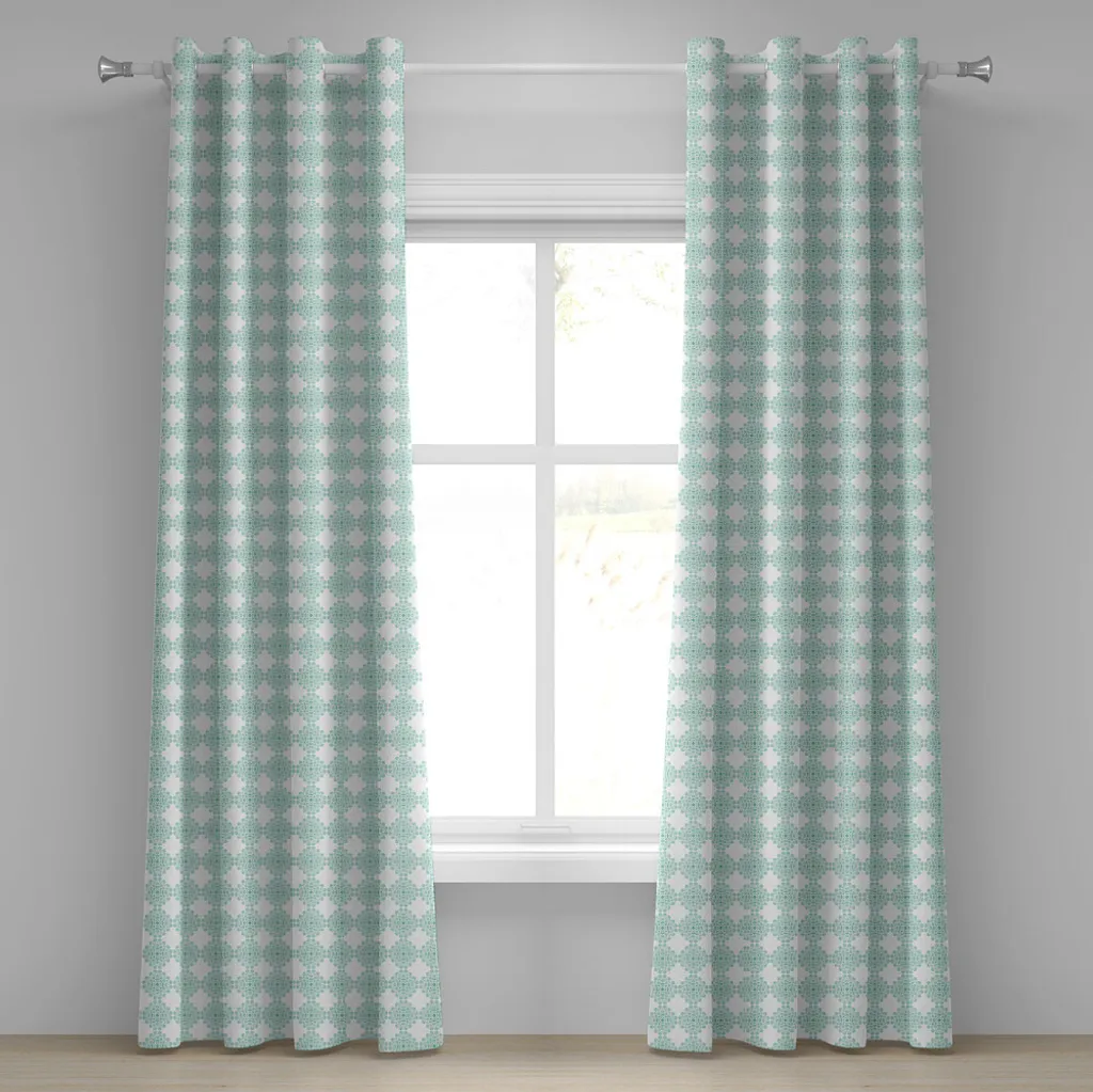 Tende Shabby Chic ABAKUHAUS | Fiori Astratti Pastello per Camera