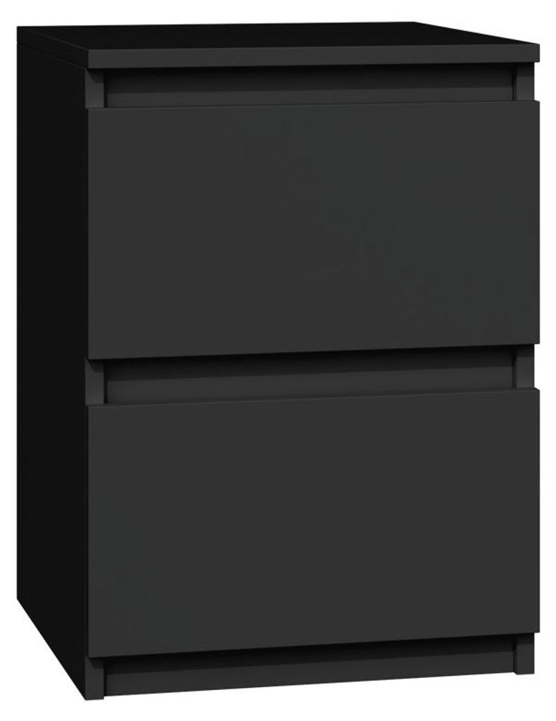 Topeshop M2 CZERŃ, Nachtständer, Schwarz, 2 Schublade(n), Produktbild 