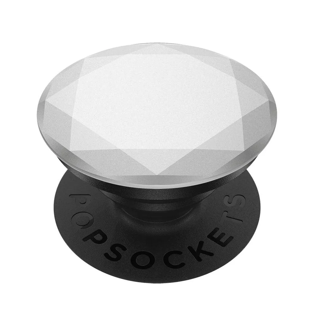 PopGrip PopSockets Metallic Diamond Silver : Support de doigt Premium