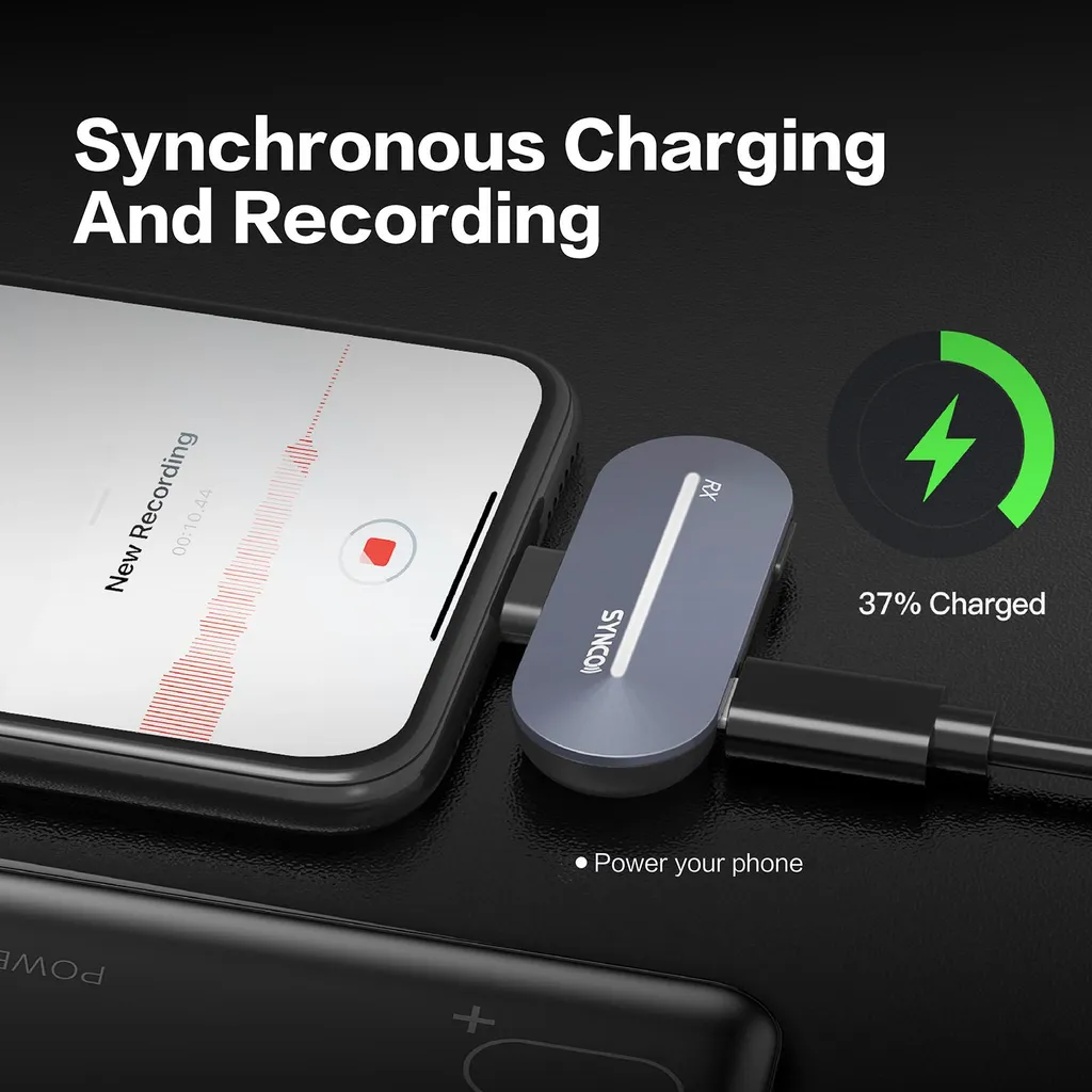 Micro sans fil pour Vlog et Live Streaming sur smartphone USB-C 150M