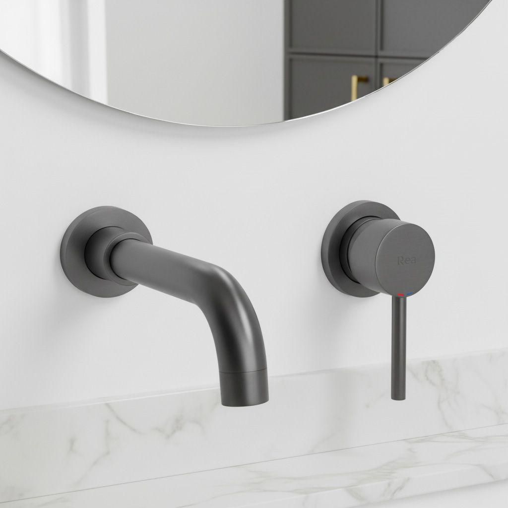 Unterputz-Waschtischarmatur Rea Lungo Long Titanium