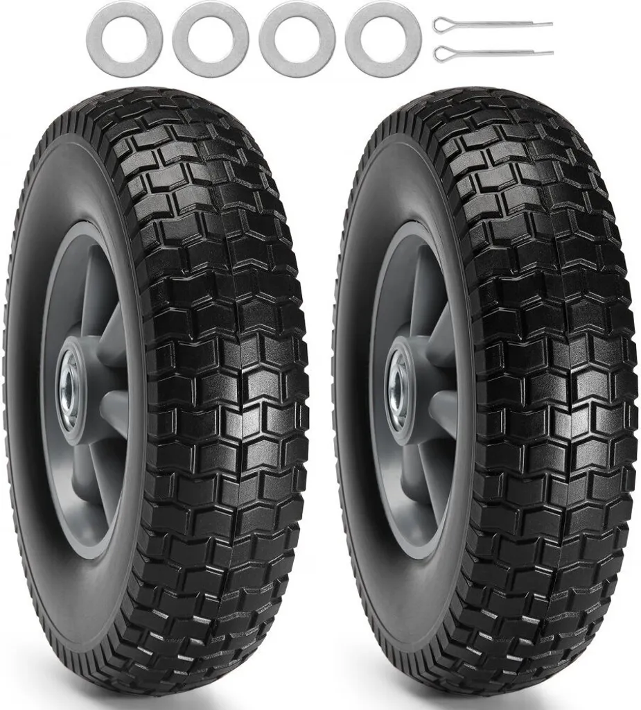 Roue increvable 10 pouces en polyuréthane pour chariot pack de deux
