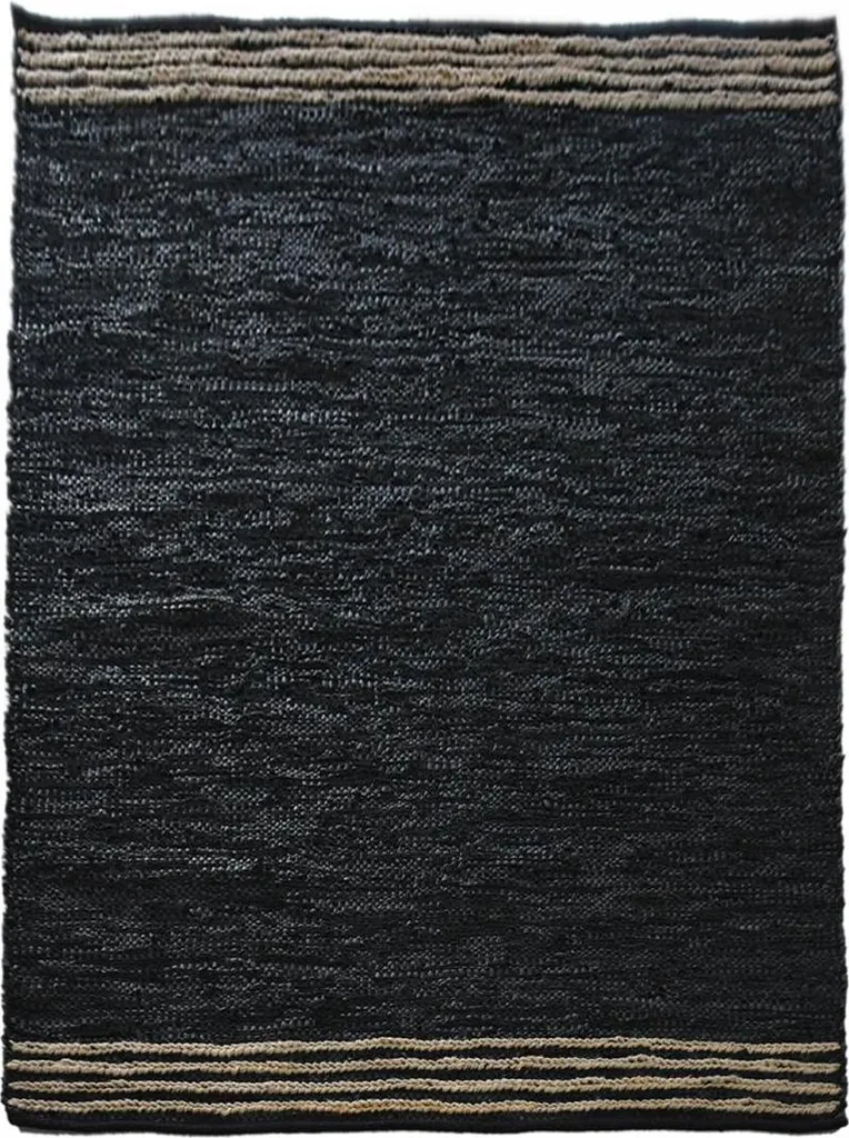 Tapis Kilim en Cuir Fait Main CUIRLINE - Design Artisanal 140x200 cm