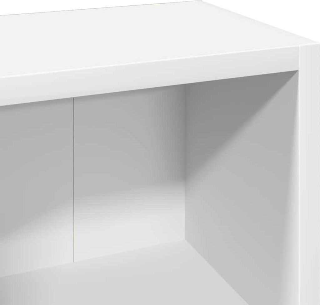 vidaXL CD-Regale 2 Stk. Weiß 21x16x93,5 cm Holzwerkstoff Produktbild 2