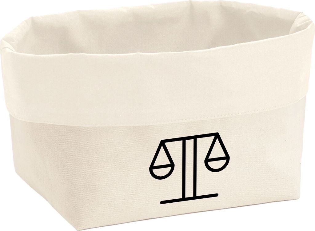 Huuraa Organizer Waage Sternzeichen Symbol 3 Liter Medium Canvas Baumwolle Utensilo Geschenkidee