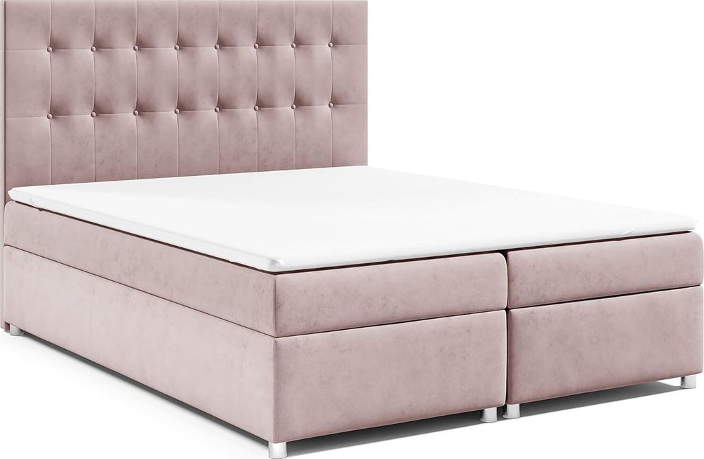 Best for Home Boxspringbett mit Bettkasten Trinity K-6 Bonellfederkern inkl. Topper, mit Lieferung, Aufbau & Entsorgung 180x200-Rosa