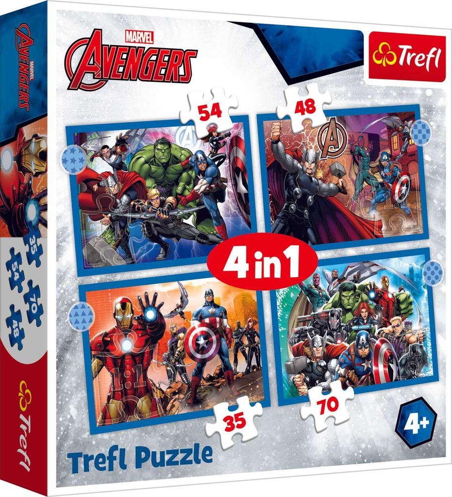 Trefl Avengers Puzzle 4-in-1-Set