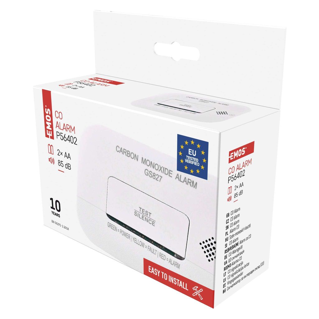 Detektor tlenku węgla EMOS GS827, P56402 Zdjęcie produktu 13