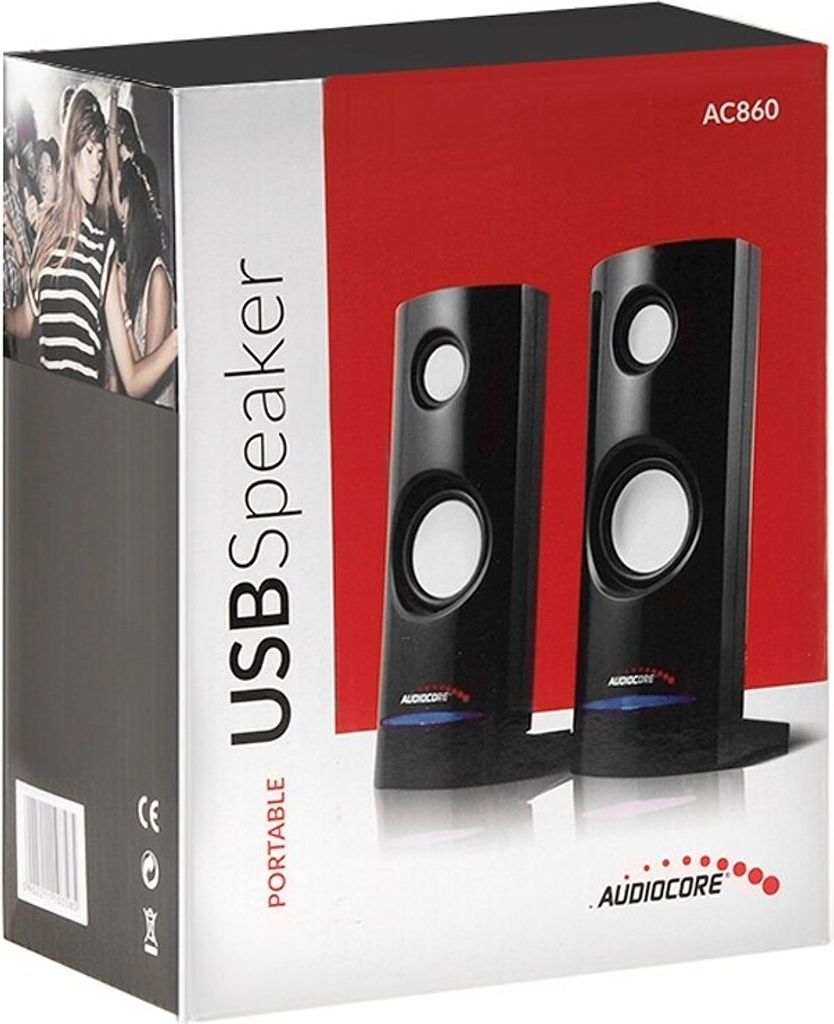 Audiocore AC860 reproduktor 2-pásmový 4 W čierny káblový Obrázok produktu 5