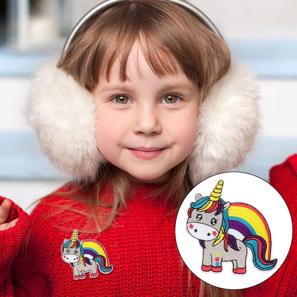 Set aus 9 niedlichen Cartoon-Pony gestickten Stoffflecken für Kinderbekleidung - Accessoires und Reparaturtücher