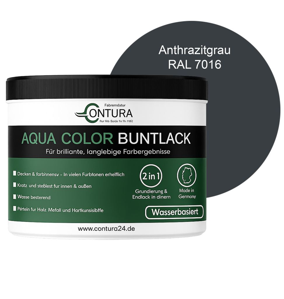 Contura 250ml. Buntlack Lackfarbe Lack Außen Innen Holz Produktbild 