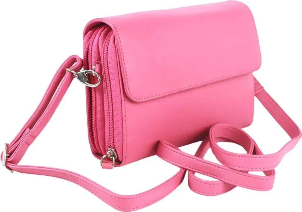Borsa Donna Jaclyn Eastern Counties Leather Rosso Rosa EL445