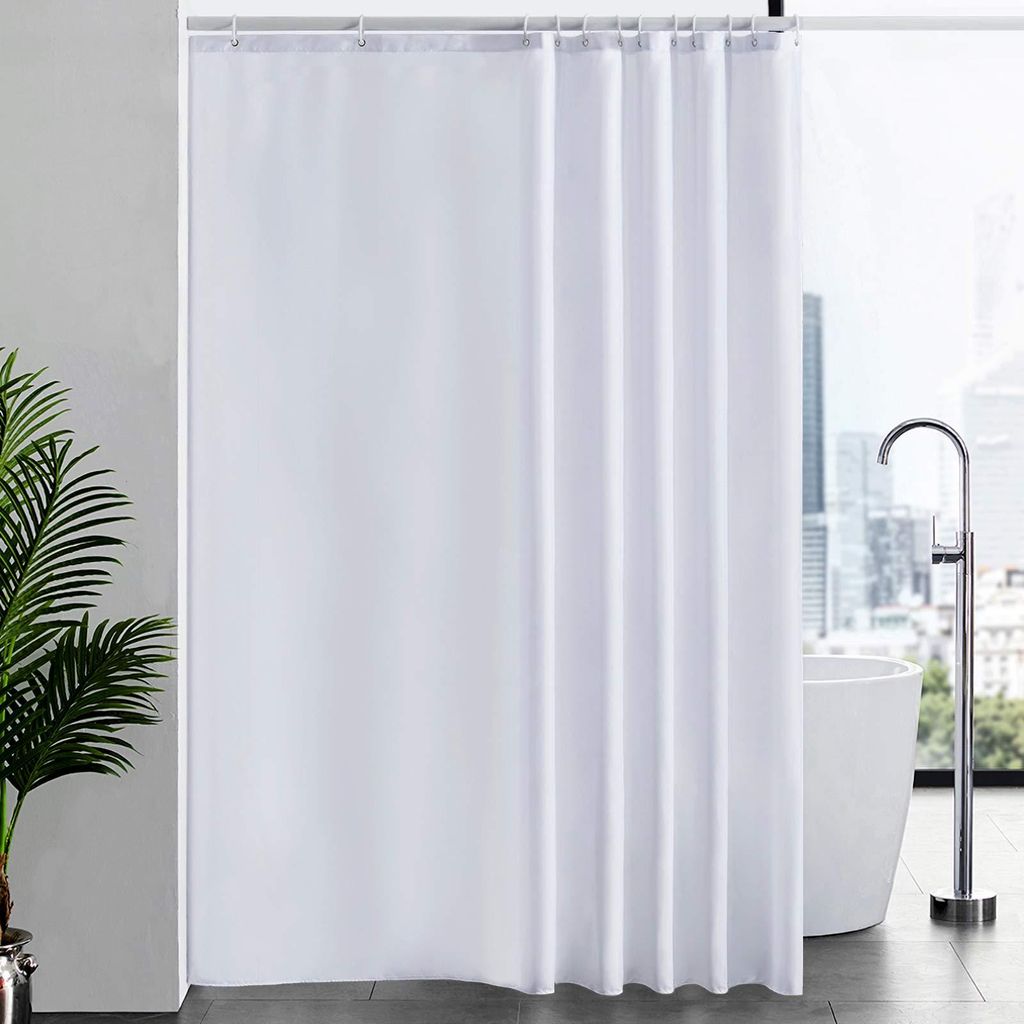 Extra langer Duschvorhang für Badezimmer, schimmelresistenter Duschvorhang für Badewannen und Duschen, antibakteriell und waschbar, mit 12 Haken,...