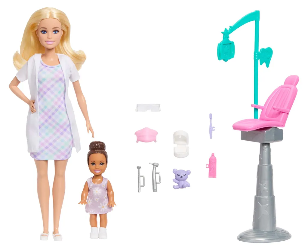 Barbie JMK14 Idée Cadeau Enfant 3 Ans Poupée de Mode de 32cm à Coiffer