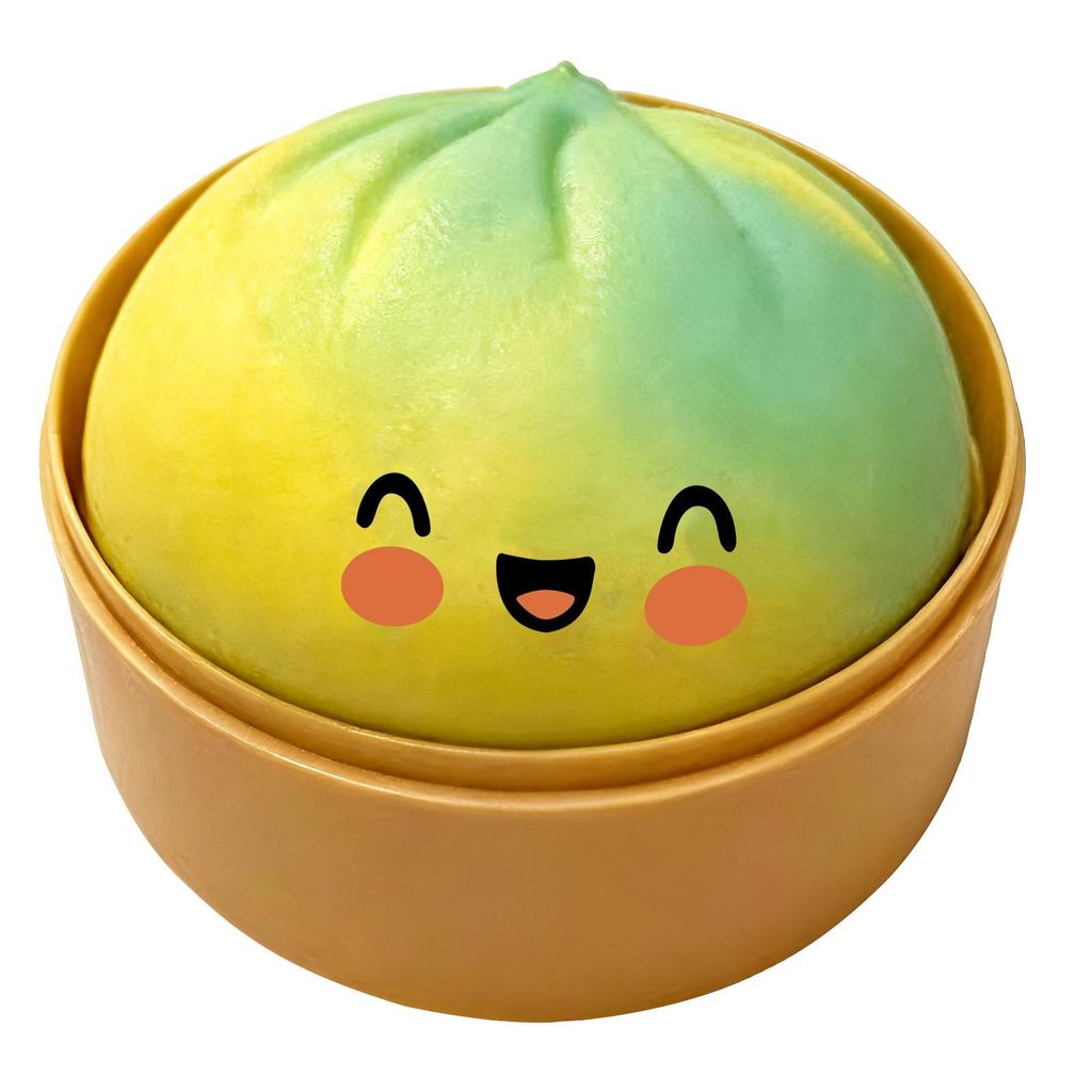 Glitzerende Dumpling Squishy – Doosje met zachte, Productafbeelding 