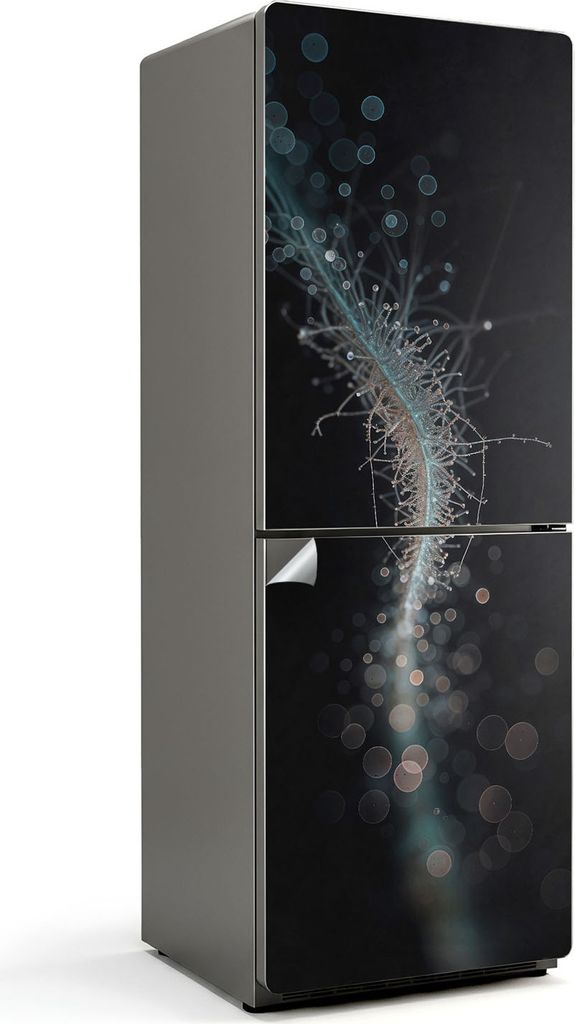 Vertikale Blitze in den Wolken – Kühlschrank Aufkleber – Klebefolie Kühlschrank – Kühlschrank Nachbildung – Kühlschrankfolie selbstkleb...