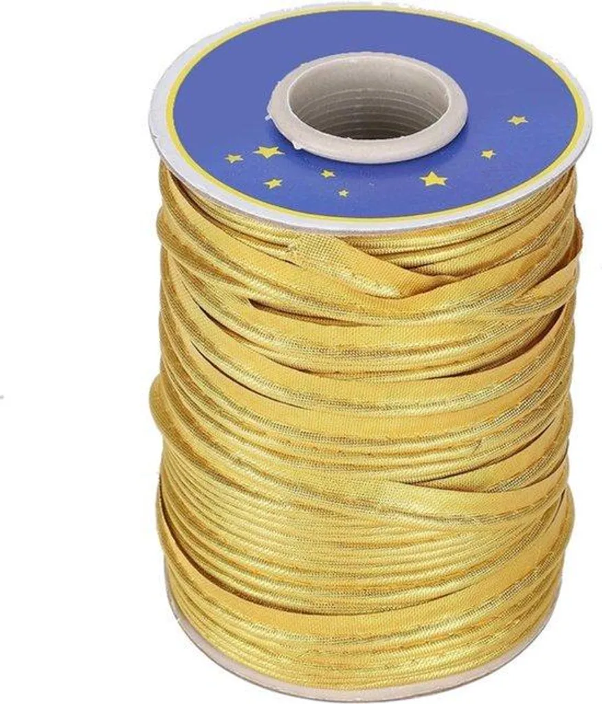 Ruban doré métallisé 10mm pour broderie - Bobine de 70 yards de galon chic
