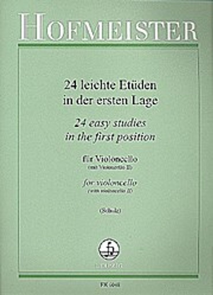 24 leichte Etüden in der ersten Lage :für Violoncello mit Begleitung eines zweiten Cellos