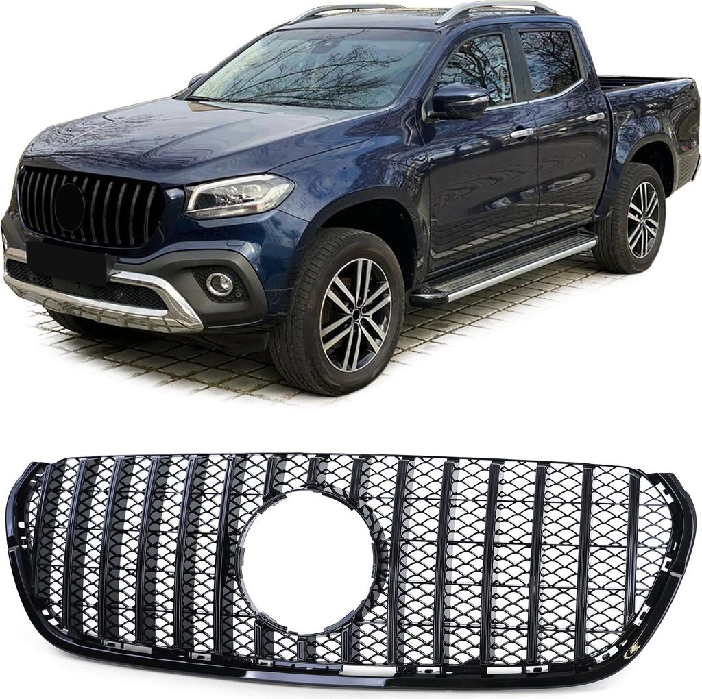 Sport Kühlergrill Schwarz glänzend für Mercedes X Klasse W470 17-20