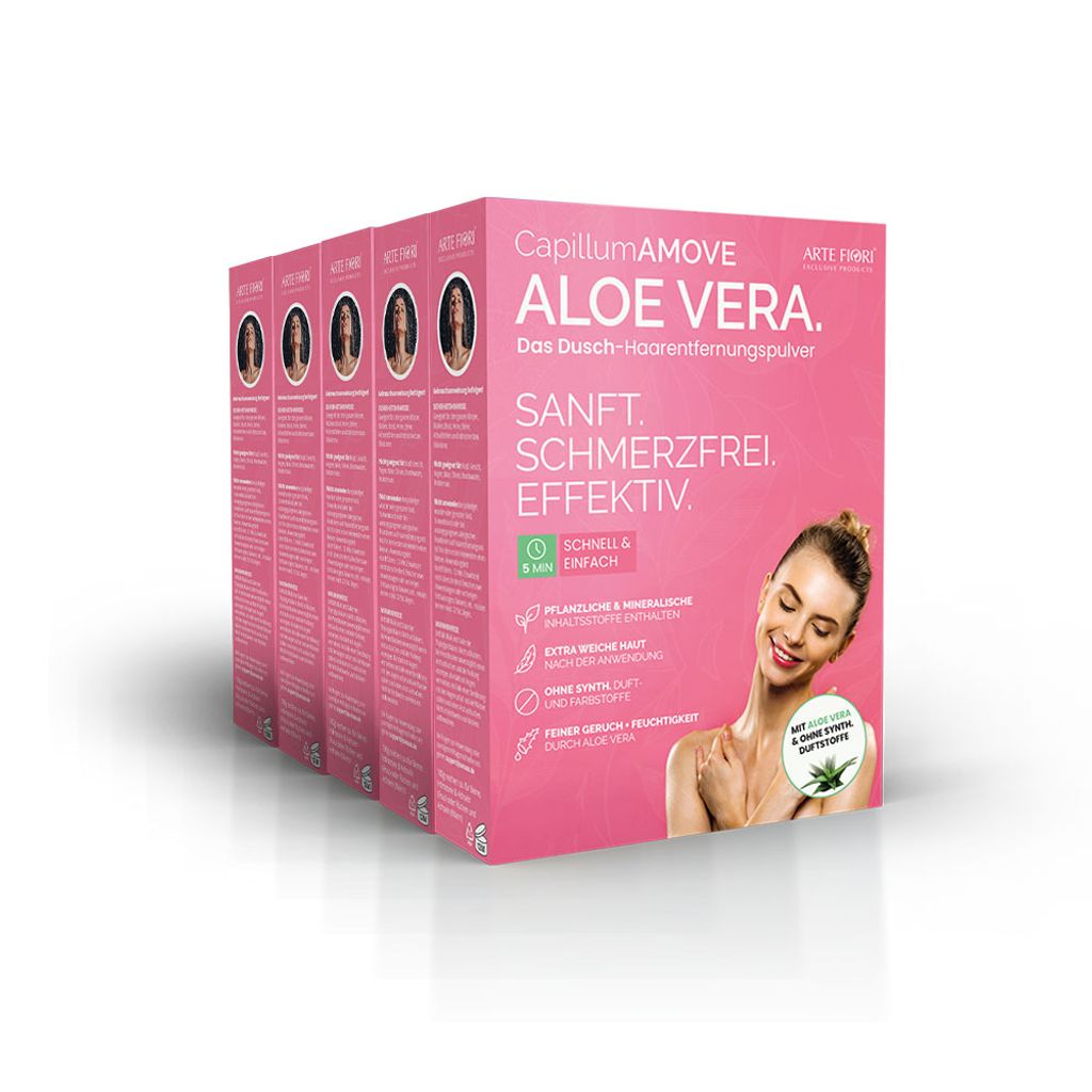 5x300g Capillum AMOVE Aloe Vera Dusch Enthaarungscreme als