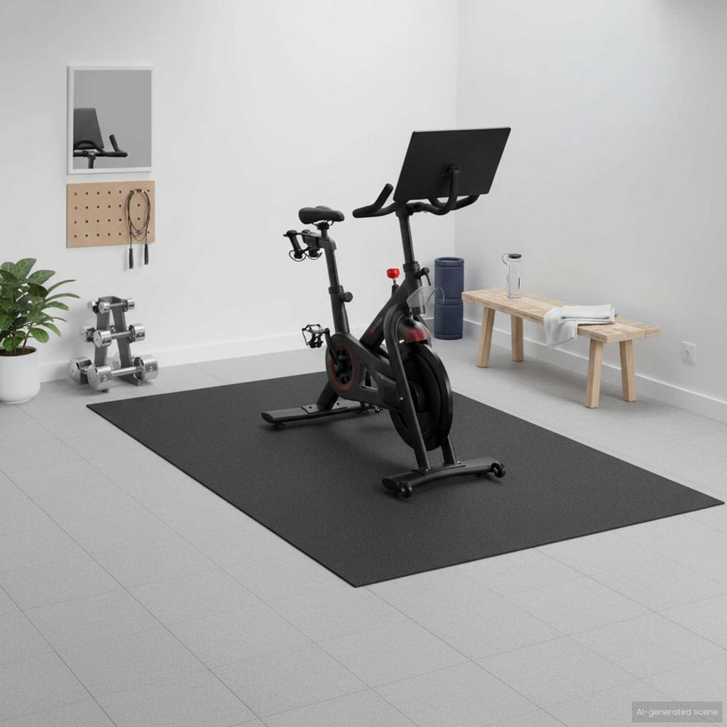 Möbel Sport Schutzmatte Schwarz 243x152x0,6cm PVC - Bodenschutzmatten Best8288019