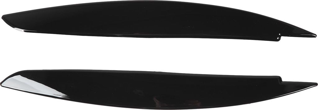 2 Stück Scheinwerfer Augenbraue vorne links rechts Licht Eyelid Trim Abdeckung für 1 Serie E81 E82 E87 E88 2006 bis 2013 Glossy Black