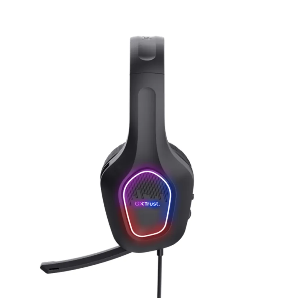 Casque Gamer TRU GXT416 ZIROX Noir avec Micro Antibruit et Éclairage LED