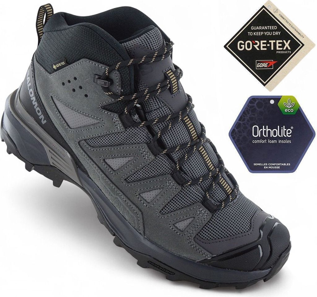 Salomon X ULTRA 360 LEATHER MID GTX - GORE-TEX - Herren Wanderschuhe Trekking Boots 475708 , EU 47 1/3 UK 12
