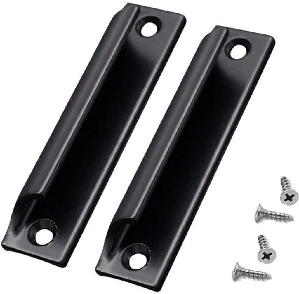 Lot de 2 Poignées en Aluminium Noir pour Meubles de Cuisine et Placards