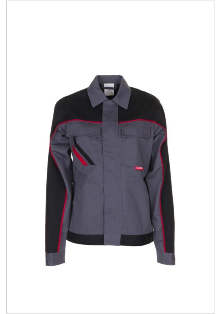 Planam  Highline Damen Bundjacke schiefer/schwarz/rot Gr. Produktbild 