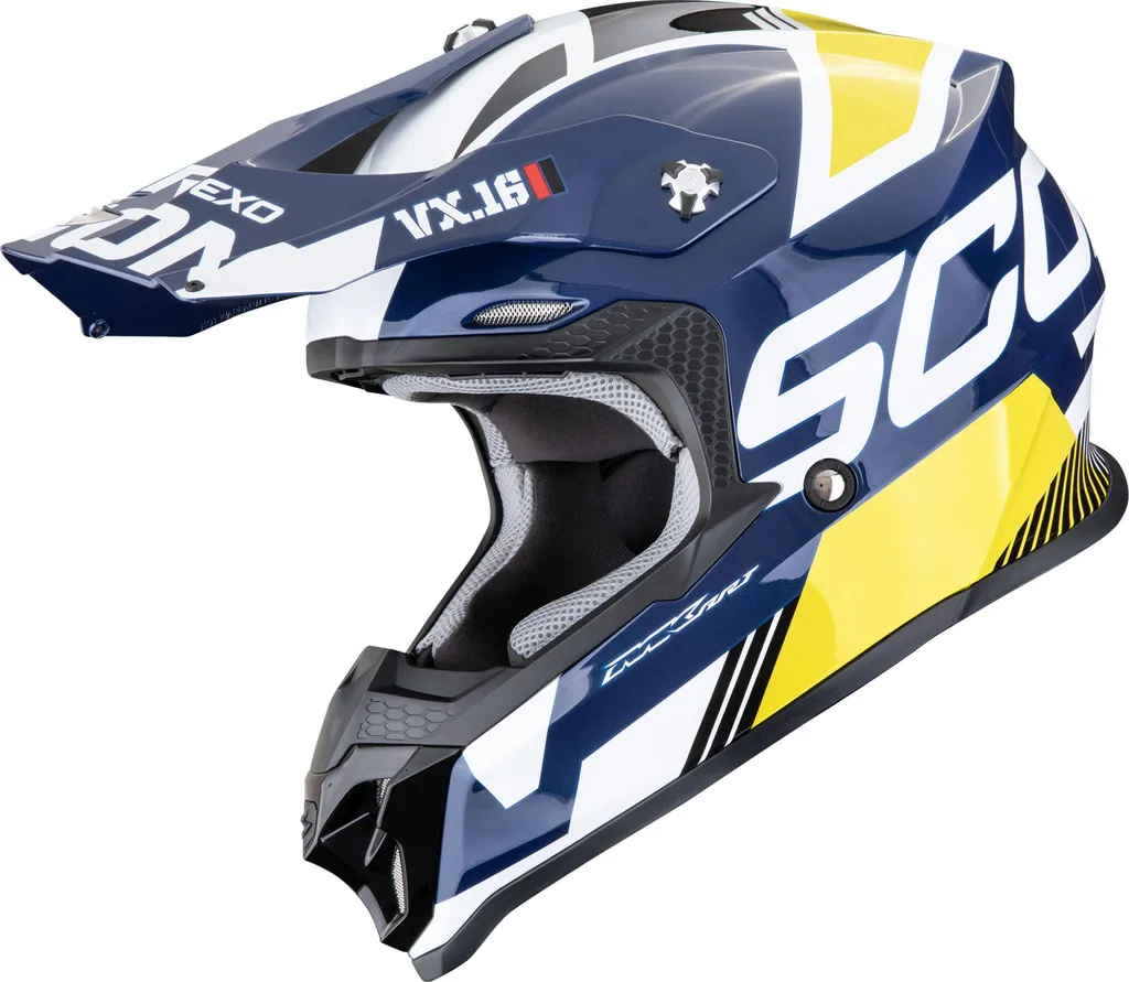 Casque Motocross Scorpion VX-16 Evo Air Taille S 55-56 cm Tricolore