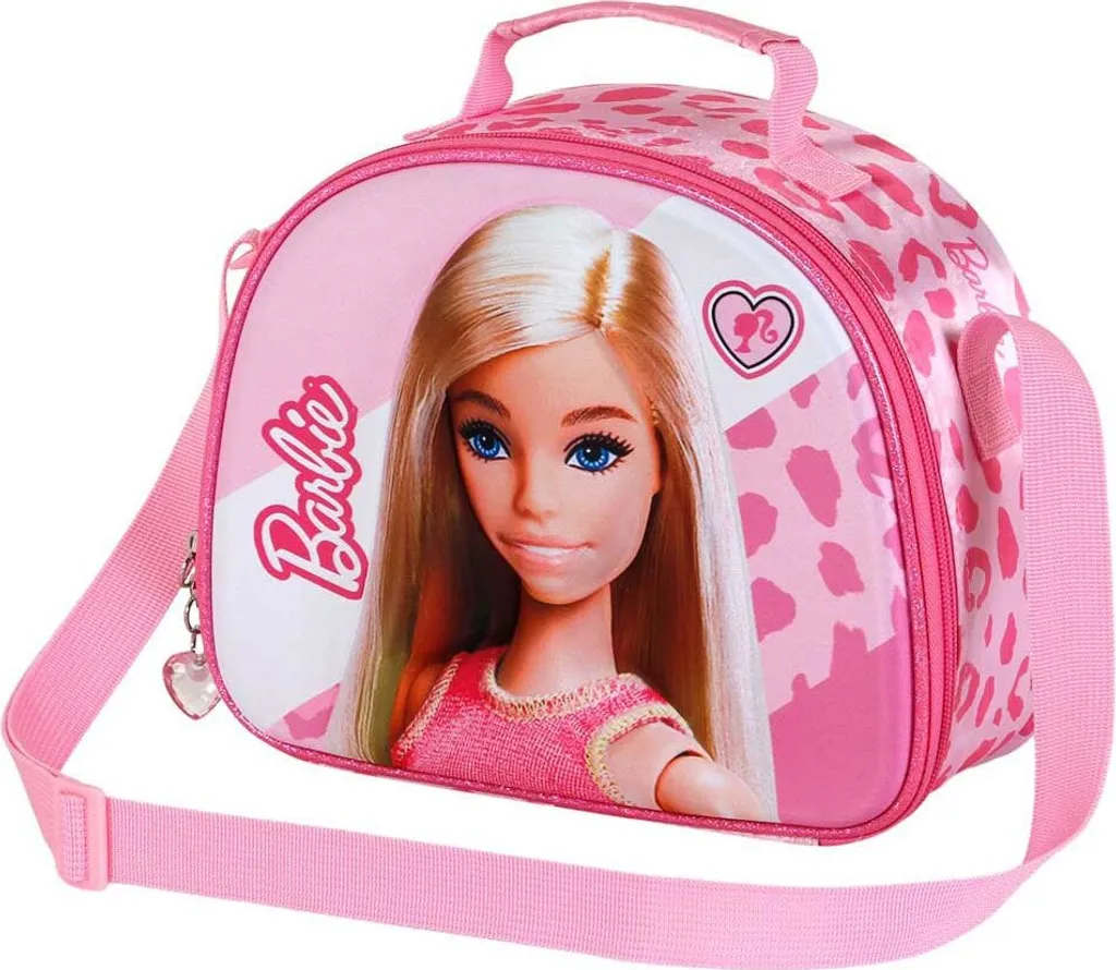 Sac déjeuner Barbie 3D anti-choc isotherme rose pour conserver la fraîcheur