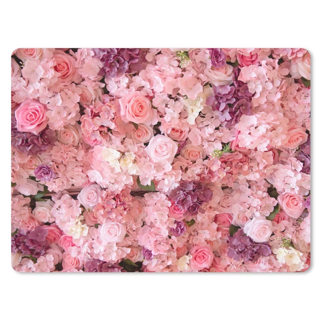 MuchoWow Mauspad Mousepad Blumen - Rosa - Rosen 23x19 cm - Mousepads - Maus Mat - Pad - Mausunterlage - Schreibtischunterlage - Mauspad