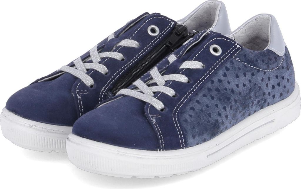 RICOSTA Mädchen Low-Top Sneaker Jody,Kinder Halbschuhe,WMS:Mittel,lose Einlage,Freizeitschuhe,Turnschuhe,Laufschuhe,Kids,Nautic (170),35 EU