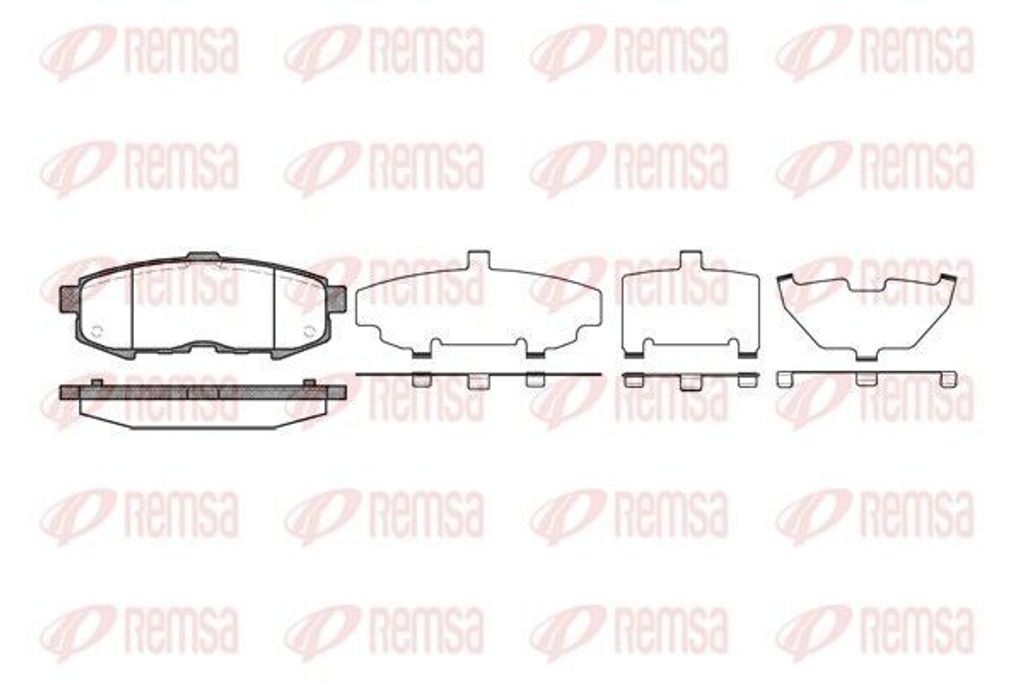 REMSA Bremsbeläge Satz Hinten Bremsklötze für MAZDA MPV II (LW) 1160.00