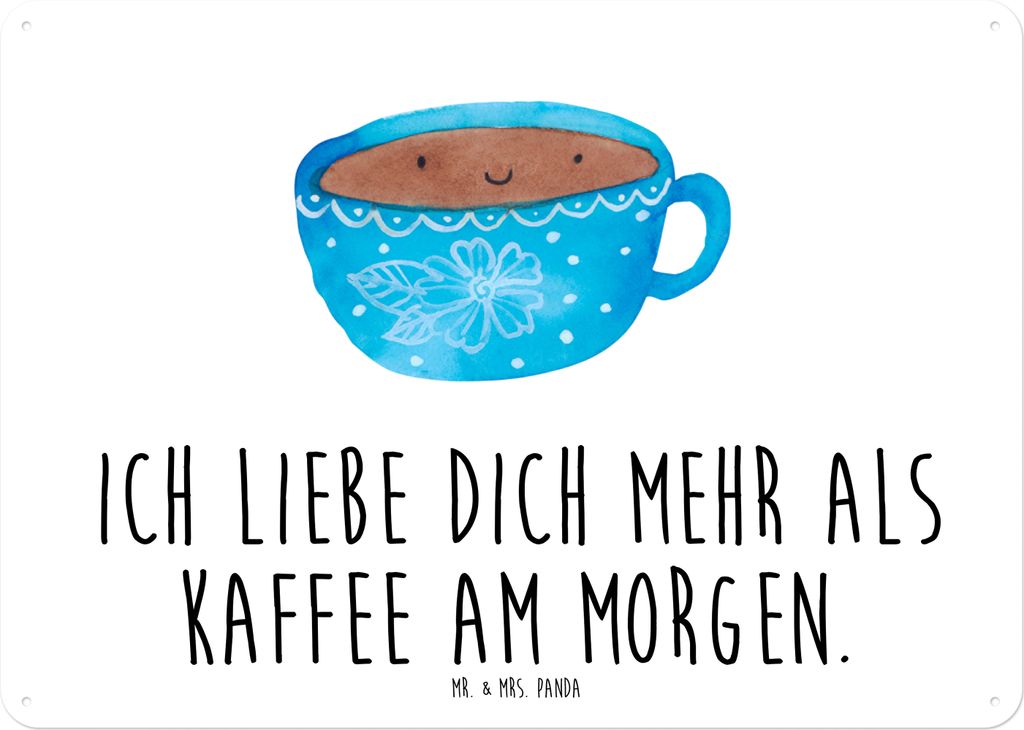 Mr. & Mrs. Panda Schild Kaffee Tasse DIN A5 - Weiß - Produktbild 